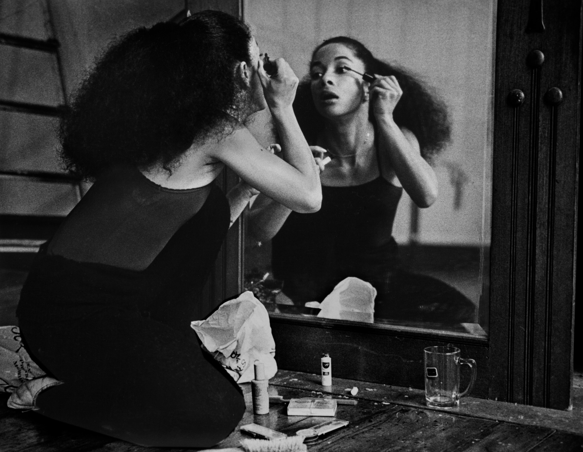 21. dancer preparing for a show, circa 1976-7