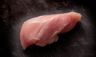 10 a raw free range skinned breast of chicken fillet
